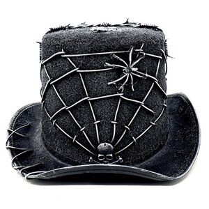 Steampunk Top Hat Metallic Scientist Time Traveler Halloween Costume Cosplay Hat